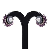 Amethyst Zircon Beads Earrings (Tops) CE-1038 photo 2