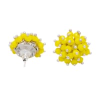 Yellow Chalcedony Zircon Beads Earrings CE-1040 photo 3