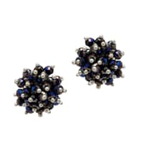 Black Rainbow Iris Metallic Zircon Beads Earrings CE-1042 photo 1