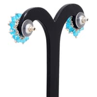 Swiss Blue Topaz Zircon Beads Earrings CE-1043 photo 3