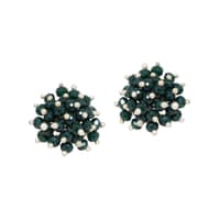 Dark Color Emerald Zircon Beads Earrings CE-1044 photo 1