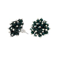 Dark Color Emerald Zircon Beads Earrings CE-1044 photo 2