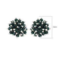 Dark Color Emerald Zircon Beads Earrings CE-1044 photo 5