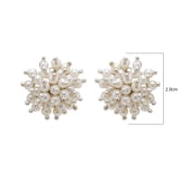 Pearl Zircon Beads Earrings (Tops) CE-1045 photo 4