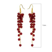Ruby Red Zircon Beads Earrings CE-1048 photo 3