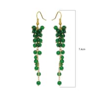Emerald Green Zircon Beads Earrings CE-1049 photo 3