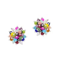 Multi Color Stone Zircon Beads Earrings (Multicolor) CE-1052 photo 1