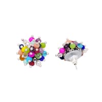 Multi Color Stone Zircon Beads Earrings (Multicolor) CE-1052 photo 3