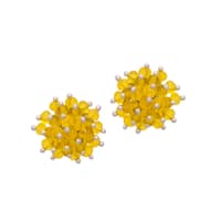 Yellow Sapphire Zircon Beads Earrings CE-1053 photo 1