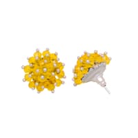 Yellow Sapphire Zircon Beads Earrings CE-1053 photo 4