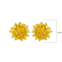 Yellow Sapphire Zircon Beads Earrings CE-1053 photo 5