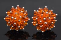 Mandarin Garnet Zircon Beads Earrings CE-1054 photo 2