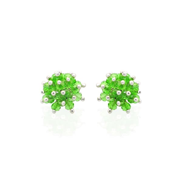 T-Savorite Zircon Beads Earrings (Tops) CE-1060