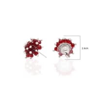 Hot Ruby Red Zircon Beads Earrings CE-1061 photo 3