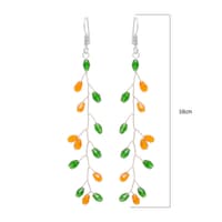 T-Savorite & Mandarin Garnet Zircon Beads Earrings CE-1064 photo 6