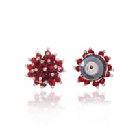 Ruby Zircon Beads Earrings CE-1068 photo 4