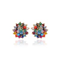 Multi Color Stone Zircon Beads Earrings (Studs) CE-1070 photo 1