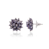 Chalcedony Zircon Beads Earrings (Studs) CE-1075 photo 2