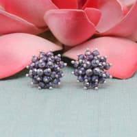 Chalcedony Zircon Beads Earrings (Studs) CE-1075 photo 4