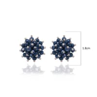Blue Sapphire Zircon Beads Earrings (Tops) CE-1076 photo 5