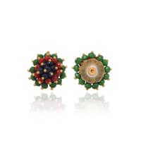 Emerald Ruby Sapphire Zircon Beads Earrings CE-1077 photo 3