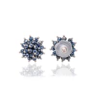 Black Pyrite Zircon Beads Earrings CE-1078 photo 3