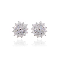 White Rainbow Zircon Beads Earrings (Tops) CE-1079 photo 1
