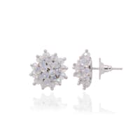 White Rainbow Zircon Beads Earrings (Tops) CE-1079 photo 2