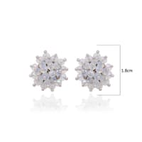 White Rainbow Zircon Beads Earrings (Tops) CE-1079 photo 5