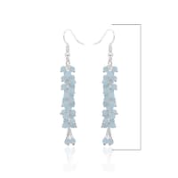 Aquamarine Color Zircon Bead Earrings CE-1084 photo 2