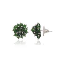 Emerald Green Color Beaded Stud Style Earrings CE-1089 photo 2
