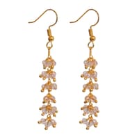 Rose Quartz Zircon Beads Earrings (Studs) CE-1105 photo 1