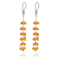 Yellow & Orange Color Zircon Beads Dangle Drop Style Earrings  CE-1106 photo 1