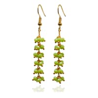 Geen Chalcedony Zircon Beads Dangle Style Earrings CE-1114 photo 2