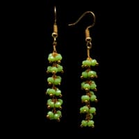 Geen Chalcedony Zircon Beads Dangle Style Earrings CE-1114 photo 3