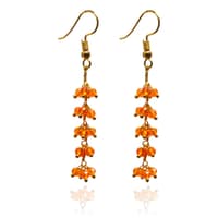Mandarina Garnet Zircon Beads Dangle Style Earrings CE-1122 photo 1