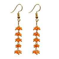 Mandarina Garnet Zircon Beads Dangle Style Earrings CE-1122 photo 2