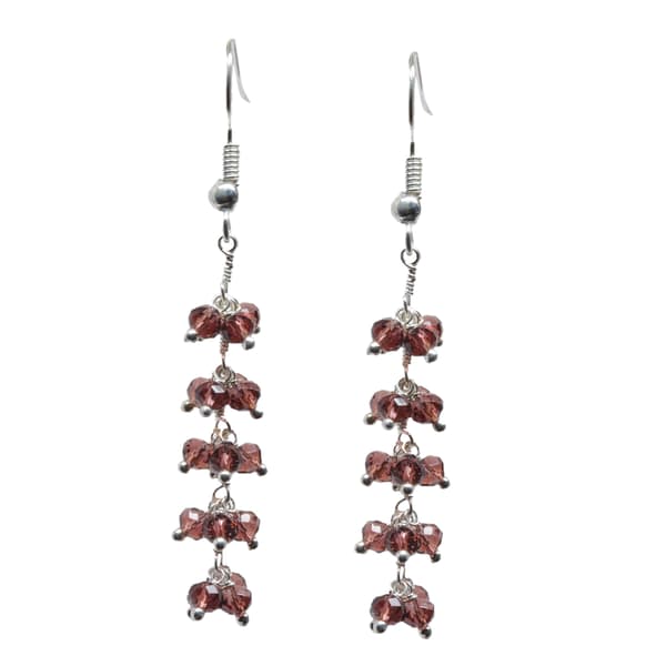 Tourmaline Zircon Beads Dangle Drop Style Earrings CE-1126