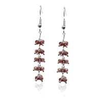 Tourmaline Zircon Beads Dangle Drop Style Earrings CE-1126 photo 2