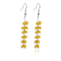 Yellow Sapphire Zircon Beads Dangle Style Earrings CE-1128 photo 2