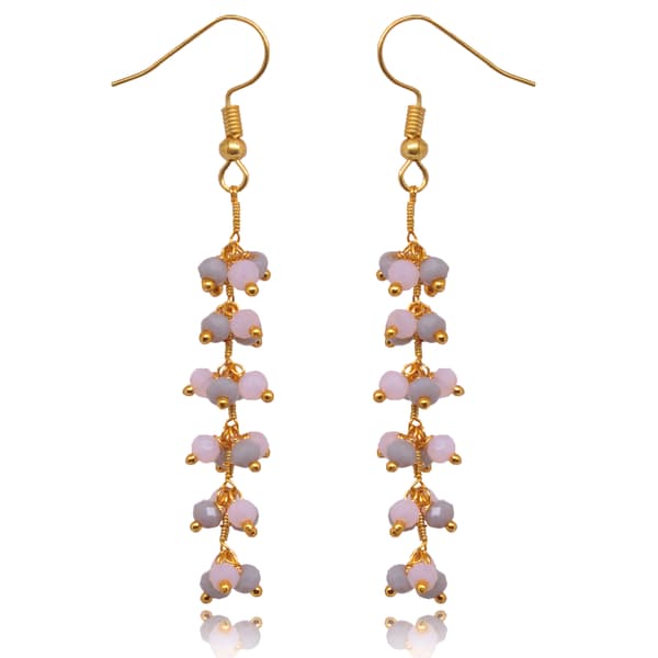 Multicolor Zircon Beads Dangle Drop Style Earrings CE-1133