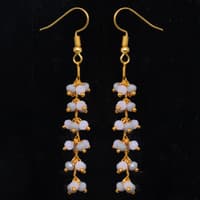 Multicolor Zircon Beads Dangle Drop Style Earrings CE-1133 photo 3