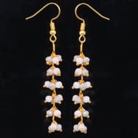 Multicolor Zircon Beads Dangle Drop Style Earrings CE-1133 photo 4