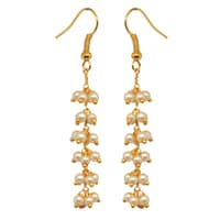 Golden Pearl Beaded Earrings In Yellow Gold Plating CE-1139 photo 1