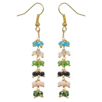 Multi Color Zircon Beads Dangle Drop Style Earrings CE-1142 photo 2