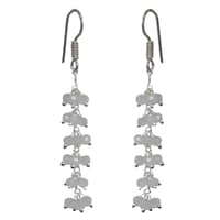 White Moonstone Zircon Beads Dangle Drop Style Earrings CE-1152 photo 1
