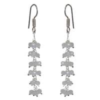 White Moonstone Zircon Beads Dangle Drop Style Earrings CE-1152 photo 5