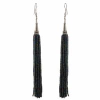 Peacock Neck Color Zircon Beads Dangle Drop Style Earrings CE-1157 photo 4