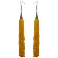Yellow Color Zircon Beads Dangle Drop Style Earrings CE-1160 photo 1