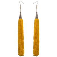 Yellow Color Zircon Beads Dangle Drop Style Earrings CE-1160 photo 4